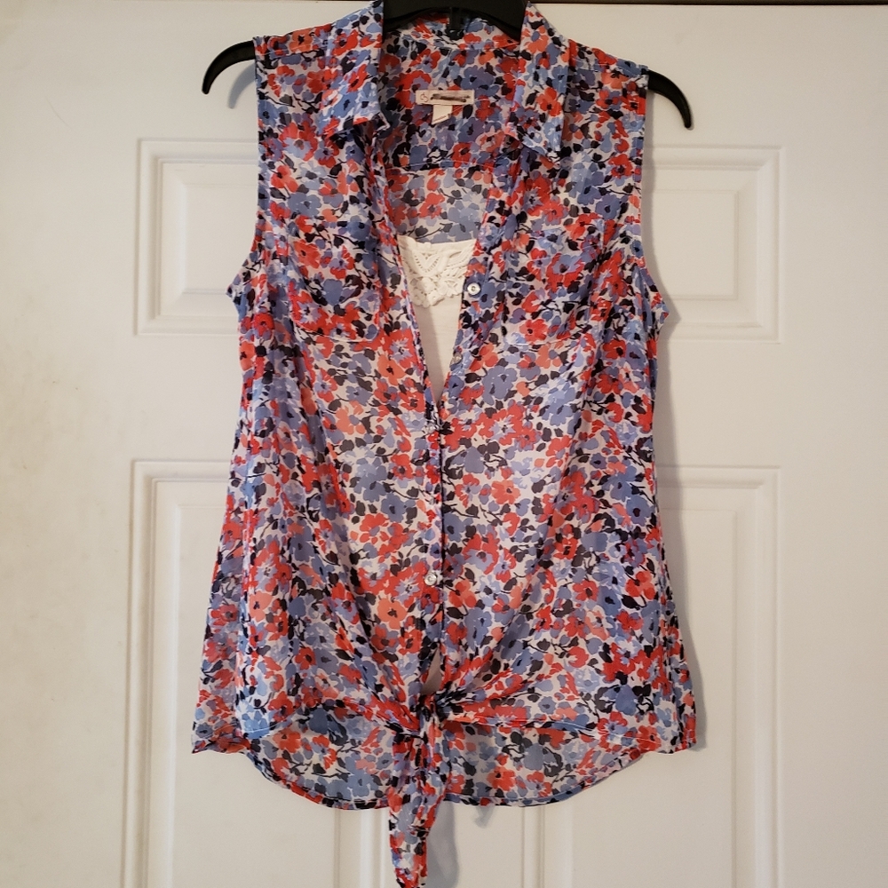 Cb established 1962 red white blue floral + a camisole - Picture 7 of 8